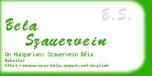 bela szauervein business card